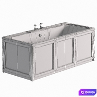 Butler &amp; Rose Art Deco Double Ended Straight Bath - 1800 x 800mm 3D Model Corona