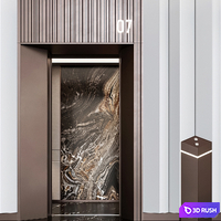 Elevator Lobby Design 13 3D Model Vray, Corona