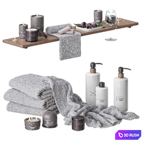 Bathroom decor 10 3D Model Vray, Corona