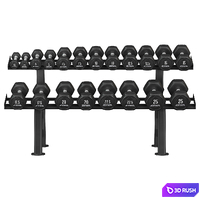 Hexagonal dumbbell rack 3D Model Vray, Corona