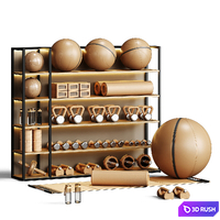 Sports Set for gym 3D Model Vray, Corona