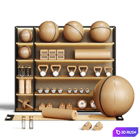 Sports Set for gym 3D Model Vray, Corona