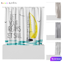 Bathroom curtain NG1 3D Model Vray, Corona