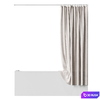 Bathroom curtain NG1 3D Model Vray, Corona
