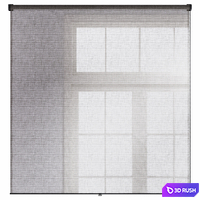 Patterned Linen Roller Blinds 3D Model Vray, Corona