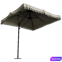 Sunshade, outdoor umbrella 3D Model Vray, Corona