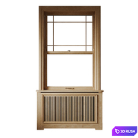 Classic window with radiator screen 007 3D Model Vray, Corona