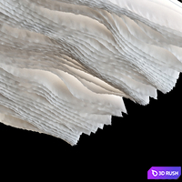 Paper Design Celing 6 Wave ceiling 3D Model Vray, Corona