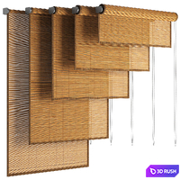 Roller blinds 32/ bamboo roller blinds 3D Model Corona