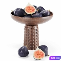 Fruit set pear figs water 3D Model Corona