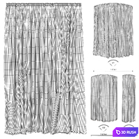 Silicone curtain 3D Model Corona
