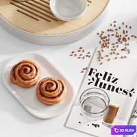 Tableware set09 3D Model Vray, Corona