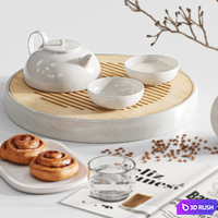 Tableware set09 3D Model Vray, Corona