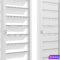 Jalousie window 3D Model Vray