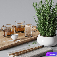 Kitchen set03 3D Model Vray, Corona