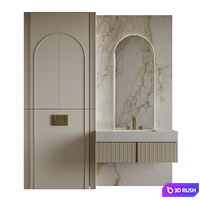 Bathroom furniture 14 3D Model Vray, Corona