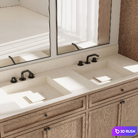 Bathroom furniture by Fauset Bathroom 96 3D Model Vray, Corona