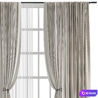 Curtain #122 3D Model Vray, Corona