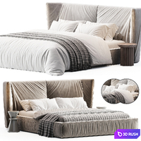 Hide Bed By His 3D Model Corona