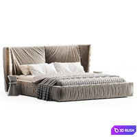 Hide Bed By His 3D Model Corona