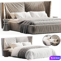 Hide Bed By His 3D Model Corona