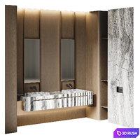 Bathroom furniture set 002 3D Model