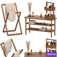 ZARA HOME acacia set 02 3D Model Vray, Corona