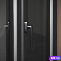Windows and balcony doors Rehau 3D Model Vray, Corona
