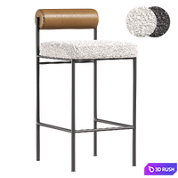 Half Bar Stool Balla Stool Group 3D Model
