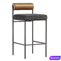Half Bar Stool Balla Stool Group 3D Model Corona
