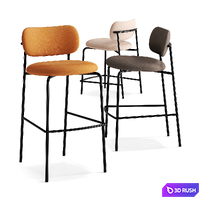 Aloa by Artifort Stool 3D Model Vray, Corona
