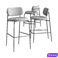 Aloa by Artifort Stool 3D Model Vray, Corona