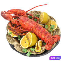 Seafood lobster plate 3D Model