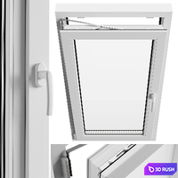 Plastic windows 3D Model Vray, Corona