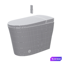 Smart Bidet Toilet with Foot Sensor Flushing 3D Model Corona
