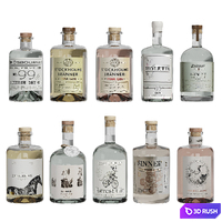 Aestetic Bottles for Shelves in a Bar or a Restaurant 3D Model Corona