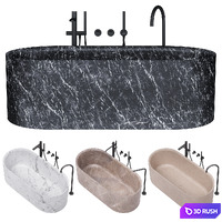 Antonio Lupi NEBULA bath + INDIGO + ESSENTIA mixers_set 3D Model Corona