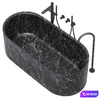 Antonio Lupi NEBULA bath + INDIGO + ESSENTIA mixers_set 3D Model Corona