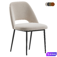 Belmont Fabric Dining Chair 3D Model Corona