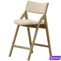 Cardiff Half Bar Stool 3D Model Vray, Corona