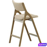 Cardiff Half Bar Stool 3D Model Vray, Corona