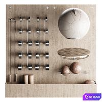 Wall Unit Complete Package 3D Model Corona