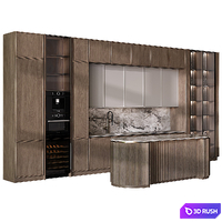 Kitchen in a modern style 77 3D Model Corona