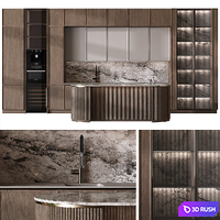 Kitchen in a modern style 77 3D Model Corona