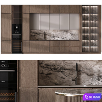 Kitchen in a modern style 77 3D Model Corona