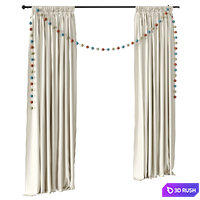 Curtains for children's room 3D Model Corona