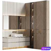 Bathroom furniture 27 modular in a modern style 3D Model Corona