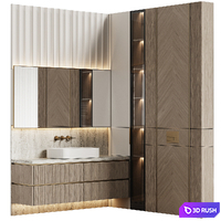Bathroom furniture 27 modular in a modern style 3D Model Corona