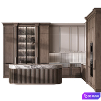 Kitchen in neoclassical style 81 3D Model Corona