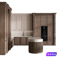 Kitchen in neoclassical style 81 3D Model Corona